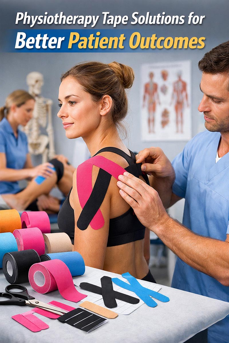 physiotherapy tape for shoulder rehabilitation and sports therapy